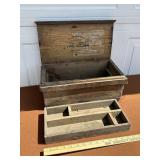 Antique Tool Box w/Insert - Early Dovetailing
