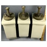 (3) Antique Coke etc Syrup Containers Porcelain