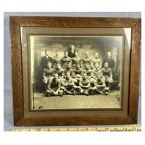 Antique Framed Football Team Photo Early 1900