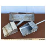 Lot of Galvenized Seed Scoops Early Barn Seed