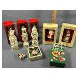 Vintage Xmas Lot / Ornaments Mint In Box