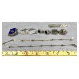 Lot of Vintage Sterling Jewelry See Photos for