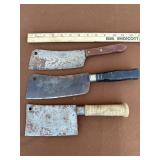 (3) Vintage Cleavers Nice Early Lot