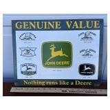 John Deere Adv Metal Sign Exc Condition