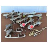 (2) Adv Wool Card Wood Brushes Each Early and