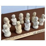 Vintage Collection Small Bust Statues Unusual Lot