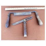 Antique Draw Plane & Brass Rosewood Squaring Tool