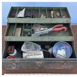 Vintage Fishing Tackle Box w/Contents