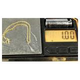 14K - 7" Rope Wrist Chain 1g - Exc