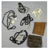 (5) Vintage Rosaries (1) Possibly Sterling