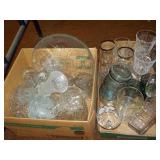 2 boxes glassware
