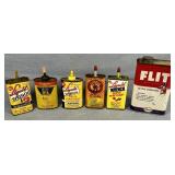Vintage Group Oiler Cans Nice Advertising Lot