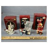 (3) Figural Xmas Ornaments MIB