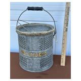 Vintage Fishing / Minnow Bucket Nice Condition