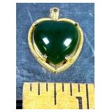 14k Jade Pendant Gold (only) Weight 3.59g
