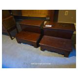 PAIR OF WOOD STEP ASSIST