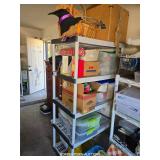 PLASTIC SHELF AND ALL CONTENTS