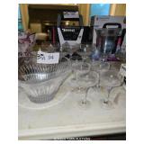 CRYSTAL STEMWARE AND GLASS BOWL