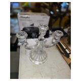 GLASS CANDLEABRA SET