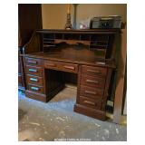 STUNNING SOLID WOOD ROLL TOP DESK