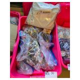 TOTE OF MISC. COSTUME JEWELRY