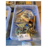 TOTE OF MISC. COSTUME JEWELRY