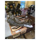 BRONZE OR BRASS EGYPTIAN LADY  STATUE