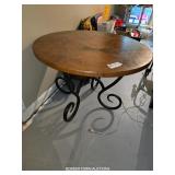 BEAUTIFUL METAL TOP TABLE AND CHAIRS