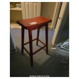 SET OF FOUR WOOD BAR STOOLS