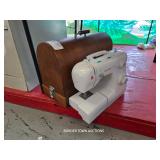SEWING MACHINE AND WOOD CASE