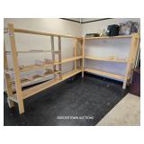 TWO WOOD SHELVES