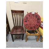 CHAIRS AND CLOCK