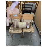 GROUP OF CHAIRS, STUFFED ANIMAL