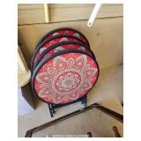 FOUR ROUND TOP FOLDING TABLES FOUR ROUND TOP FOLDING TABLES