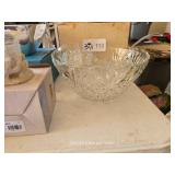 GLASS PUNCH BOWL AND MISC. GLASS PUNCH BOWL AND MISC.