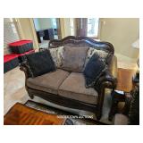 BEAUTIFUL LEATHER / FABRIC LOVESEAT BEAUTIFUL LEATHER / FABRIC LOVESEAT