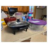 ELECTRIC SKILLET AND MISC. ITEMS