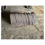 SEVERAL ROLLS OF STEEL BANDING MATERIAL