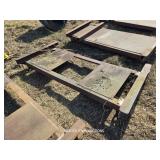 METAL ROCK QUARRY CART WITH WHEELS