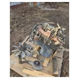 PALLET OF ENGINE AND PARTS (AS IS)