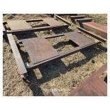 METAL ROCK QUARRY CART WITH WHEELS