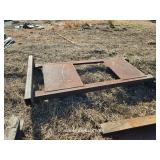 METAL ROCK QUARRY CART WITH WHEELS