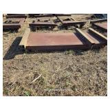 METAL ROCK QUARRY CART WITH WHEELS