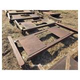 METAL ROCK QUARRY CART WITH WHEELS