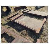 METAL ROCK QUARRY CART WITH WHEELS
