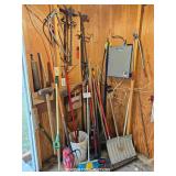 SHOVELS, LADDER JACKS, MISC.