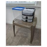 PLASTIC SHELF AND CONTENTS