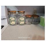 CANNISTER SET, CONTENTS OF CABINET