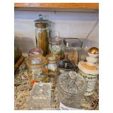 DECANTER AND MISC. ITEMS