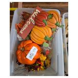 TUBS OF FALL D?COR ITEMS